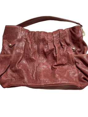 Junior Drake Merlot Colour Pleated Shoulder Bag